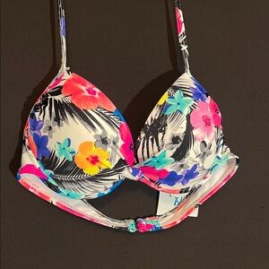Floral Multicolor Bikini Top